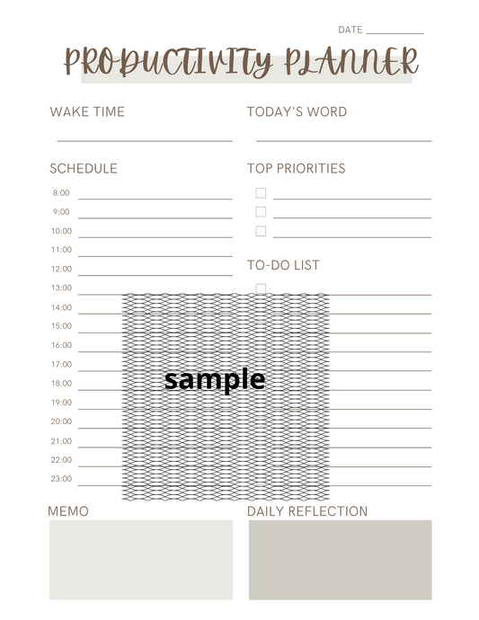 Digital Productivity Planner (Printable)